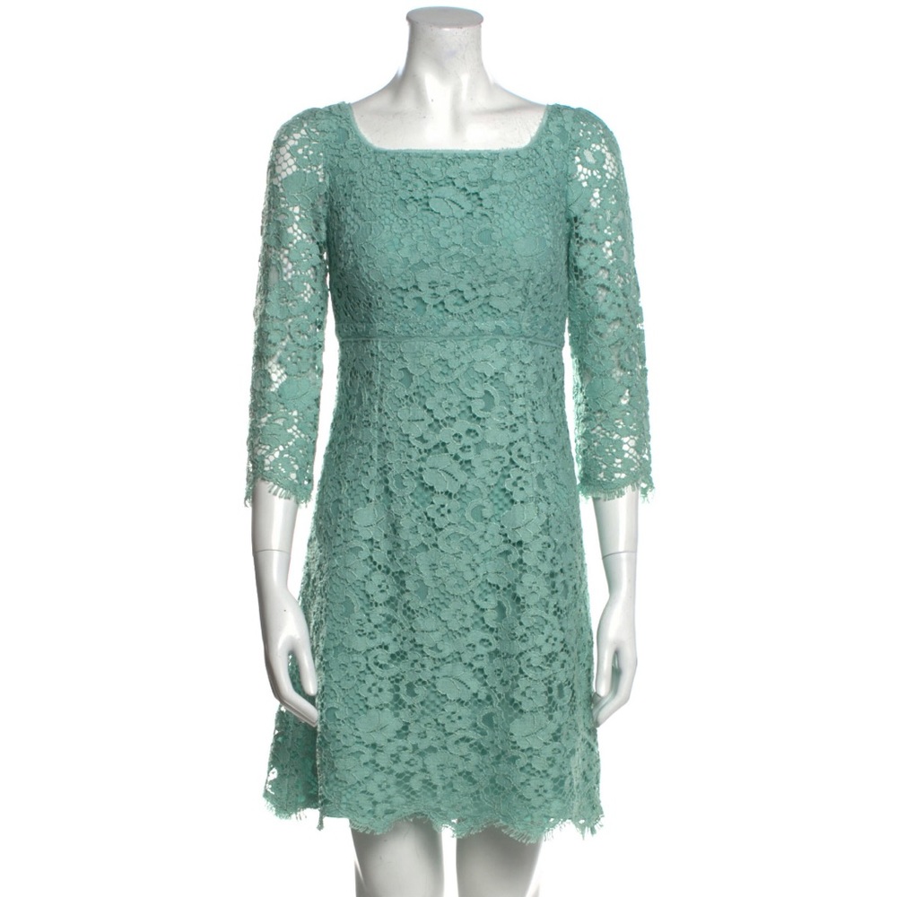 Dolce & Gabbana Lace Dress US S IT38 Mint Green Mid-Length